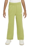 Nike Sportswear Club Fleece Big Kids' (girls') Wide-leg Pants In Green