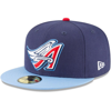 NEW ERA NEW ERA NAVY CALIFORNIA ANGELS COOPERSTOWN COLLECTION WOOL 59FIFTY FITTED HAT