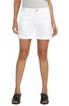 Jag Jeans Mid Rise Twill Chino Shorts In White