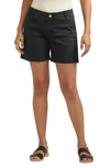 Jag Jeans Mid Rise Twill Chino Shorts In Black