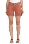 Jag Jeans Mid Rise Twill Chino Shorts In Chutney