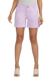 Jag Jeans Mid Rise Twill Chino Shorts In Lavender