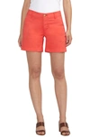 Jag Jeans Mid Rise Twill Chino Shorts In Salsa