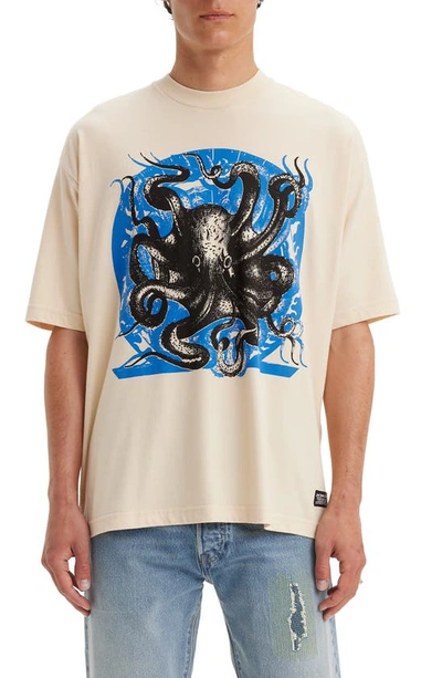 Levi's Skateboarding Boxy Graphic T-shirt In Roemello Octo Blue Black