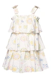 TRULY ME KIDS' EYELET TIERED DRESS