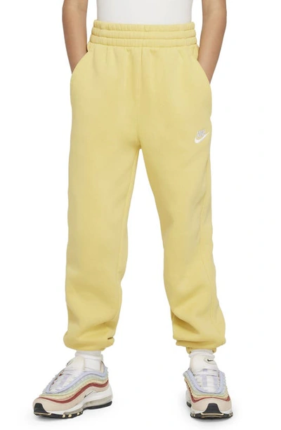 Nike Sportswear Club Fleece Big Kids' (girls') Loose Pants In Yellow