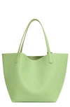 Mansur Gavriel Everyday Soft Leather Tote Bag In Sea Glass