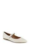 Splendid Mariana Pointed Toe Mary Jane Flat In Oat