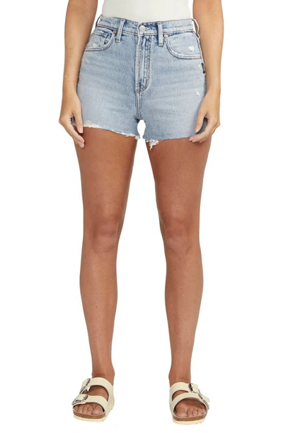 Silver Jeans Co. Highly Desirable High Waist Cutoff Denim Shorts In Indigo