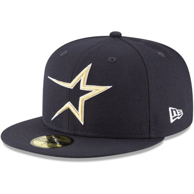 New Era Navy Houston Astros Cooperstown Collection Wool 59fifty Fitted Hat