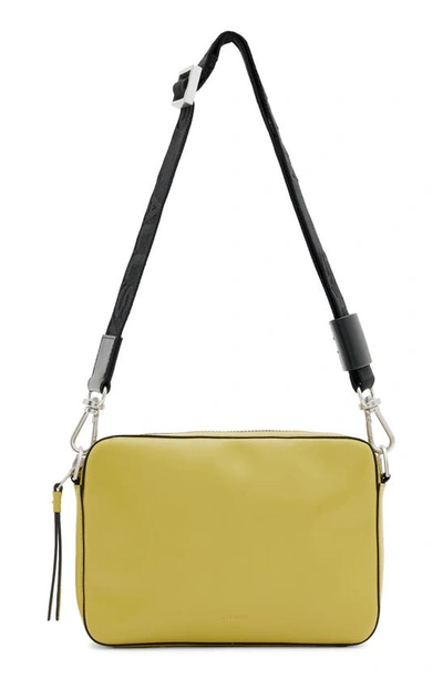 Allsaints Lucile Leather Crossbody Bag In Sap Green