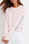 Vineyard Vines Whale Print Long-sleeve T-shirt In Flamingo