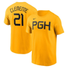 NIKE NIKE ROBERTO CLEMENTE GOLD PITTSBURGH PIRATES CITY CONNECT NAME & NUMBER T-SHIRT