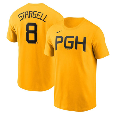 Nike Men's  Willie Stargell Gold Pittsburgh Pirates 2023 City Connect Name And Number T-shirt