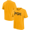 NIKE PRESCHOOL NIKE  GOLD PITTSBURGH PIRATES CITY CONNECT GRAPHIC T-SHIRT