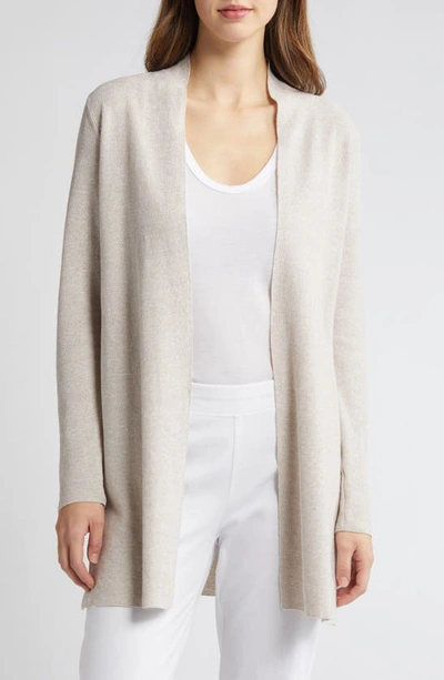 EILEEN FISHER LONG ORGANIC LINEN & ORGANIC COTTON CARDIGAN