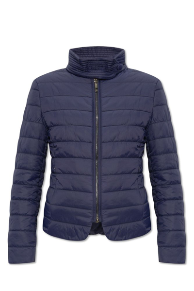 Emporio Armani Quilted Jacket In Purple