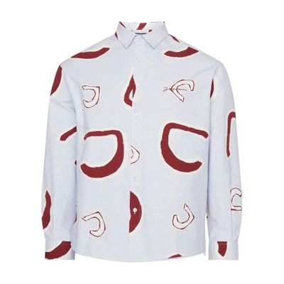 Jacquemus Simon Shirt In Monogramme_red_light_blue