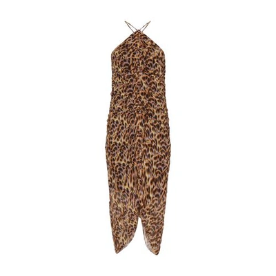 Isabel Marant Étoile Valdi Printed Halterneck Midi Dress In Multi