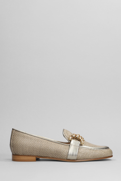 Roberto Festa Joys Loafers In Gunmetal Leather In Neutrals