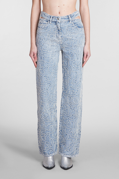 Iro Lambert 2 Jeans In Cyan Cotton In Blv09