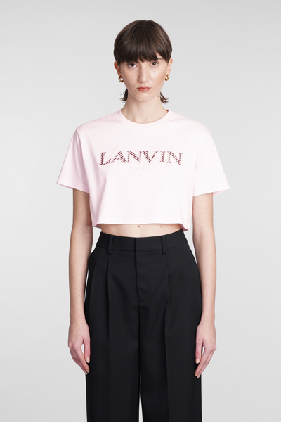 Lanvin T-shirt In Rose-pink Cotton