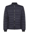 PEUTEREY BLUE QUILTED DOWN JACKET WITH ZIP AND COLLAR