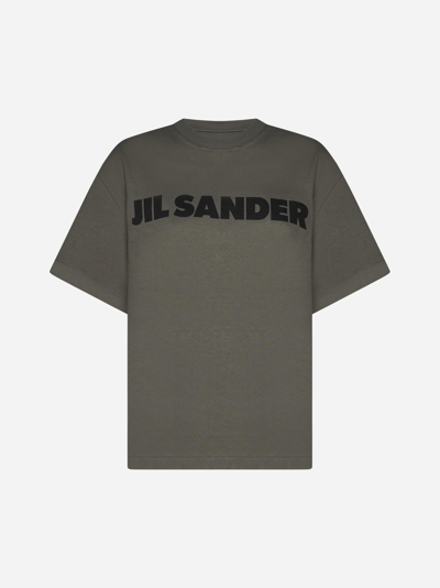 Jil Sander Logo T-shirt In Green