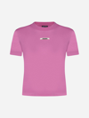 Jacquemus Le T-shirt Gros Grain Cotton-blend T-shirt In Rosa