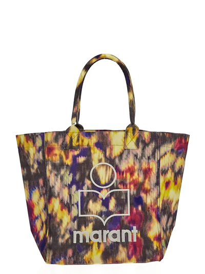 Isabel Marant Small Yenky Denim Tote Bag In Multicolor
