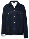 Burberry Contrasting-cuffs Denim Jacket In Blu