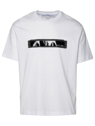 Apc Logo Printed Crewneck T-shirt In Blanc