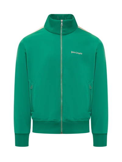 Palm Angels Classic Logo Track Jacket In Green