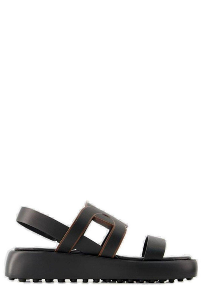 Tod's Cut-out Detailed Platform Sandals In Black