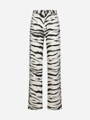 Alaïa Zebra-print Jeans In Crema