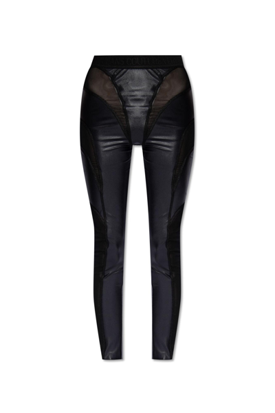 Versace Jeans Couture Leggings With Logo In Black