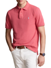 Polo Ralph Lauren Custom Slim Fit Mesh Polo Shirt In Pale Red
