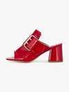 KALDA KALDA RED JONES BUCKLE 80 PATENT LEATHER MULES,JONES12257588