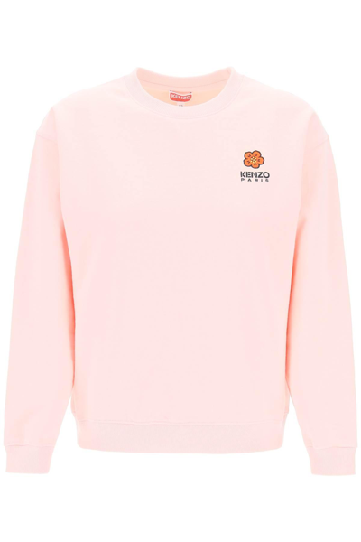 Kenzo Crewneck Sweatshirt With Embroidery. In Pink