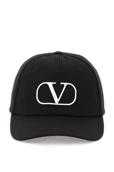 Valentino Garavani Baseball Cap With Vlogo Signature Design In Black