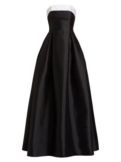 Alexia Maria Women's Louise Silk-wool Strapless Gown In Silk And Wool Black