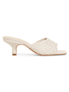 Saks Fifth Avenue Women's Deluxe 60mm Nappa Leather Mules In Pearl