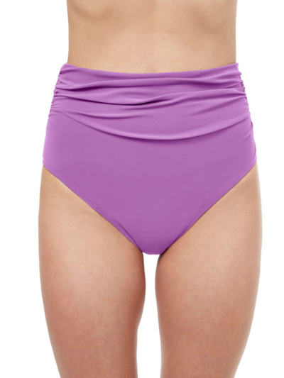 Gottex Swimwear Women's Tutti Frutti Shirred Bikini Bottom In Warm Purple