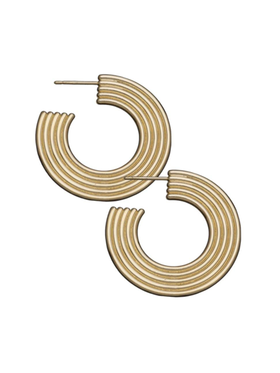 Jennifer Zeuner Jewelry Women's Camilla 14k-gold-plated Hoop Earrings
