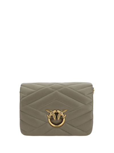 Pinko Love Click Shoulder Bag In Noce-antique Gold