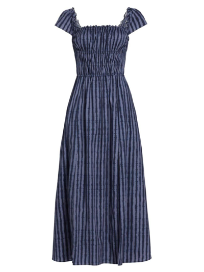 ALTUZARRA WOMEN'S LILY COTTON-BLEND STRIPE MIDI-DRESS