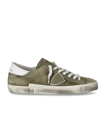 PHILIPPE MODEL PRSX LOW NUBUCK GREEN SNEAKER