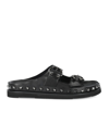 Ash Stud-detail Leather Sandals In Black