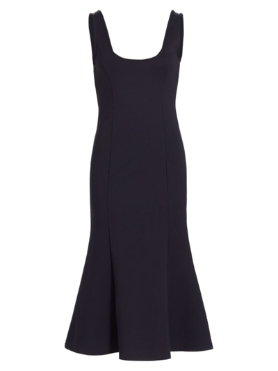 L Agence Bisous Flared Midi Dress In Midnight