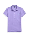 Polo Ralph Lauren Julie Logo-embroidered Polo Shirt In Purple